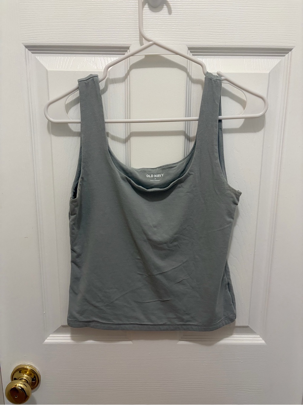 Old Navy Women's Scoop Tank Top in Slate Blue Gray